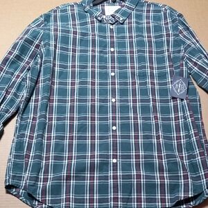 RedHead Green and Red Plaid Button Down Shirt